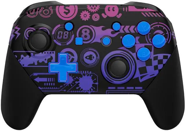 Main image of Deluxe Championship Faceplate Backplate Handles for Nintendo Switch Pro Controller, Replacement Hand Grip Housing Shell Buttons for Nintendo Switch Pro Controller - Controller NOT Included @
