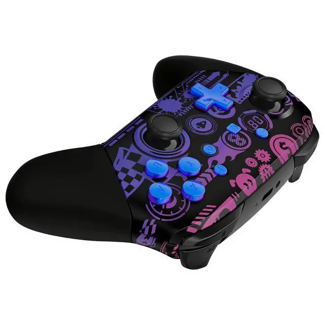 Alt view image 4 of 7 - Deluxe Championship Faceplate Backplate Handles for Nintendo Switch Pro Controller, Replacement Hand Grip Housing Shell Buttons for Nintendo Switch Pro Controller - Controller NOT Included @