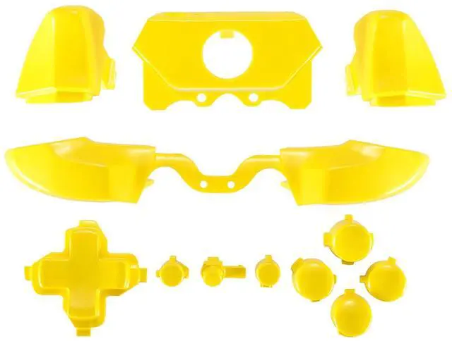 Main image of LB RB LT RT Bumpers Triggers D-Pad ABXY Start Back Sync Buttons, Lime Yellow Full Set Buttons Repair Kits with Tools for Xbox One Standard & Xbox One Elite V1 Controller (Model 1697/1698) @
