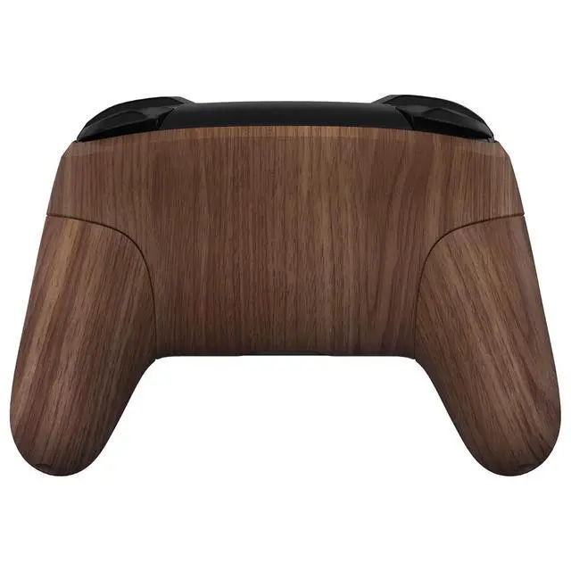 Alt view image 6 of 7 - Wood Grain Faceplate Backplate Handles for Nintendo Switch Pro Controller, Soft Touch Grip Replacement Housing Shell Cover Buttons for Nintendo Switch Pro - Controller NOT Included @