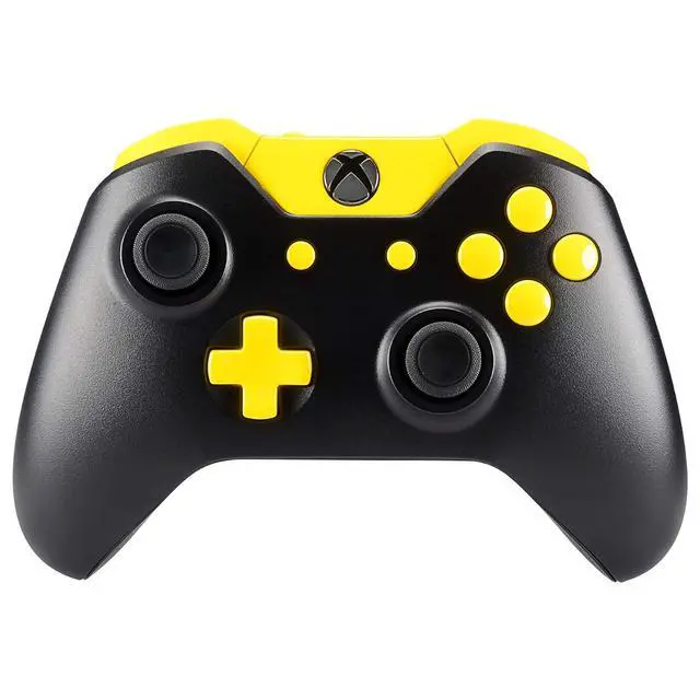 Alt view image 3 of 7 - LB RB LT RT Bumpers Triggers D-Pad ABXY Start Back Sync Buttons, Lime Yellow Full Set Buttons Repair Kits with Tools for Xbox One Standard & Xbox One Elite V1 Controller (Model 1697/1698) @