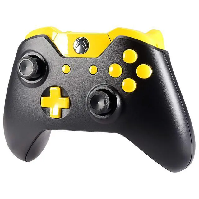 Alt view image 5 of 7 - LB RB LT RT Bumpers Triggers D-Pad ABXY Start Back Sync Buttons, Lime Yellow Full Set Buttons Repair Kits with Tools for Xbox One Standard & Xbox One Elite V1 Controller (Model 1697/1698) @