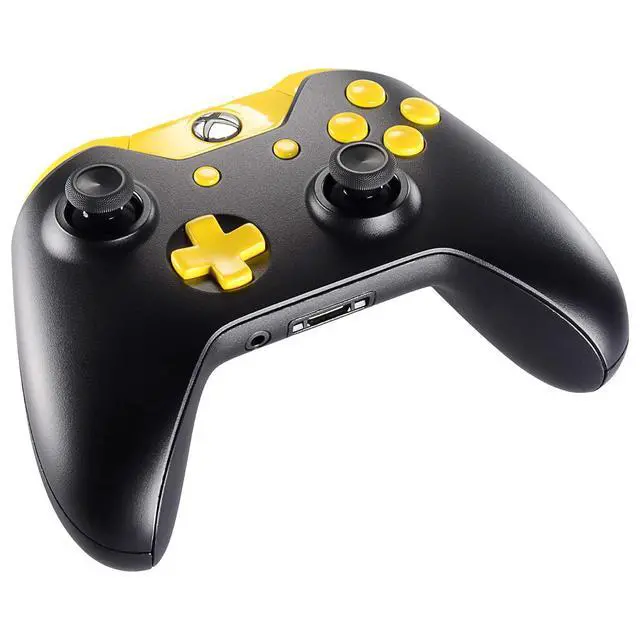 Alt view image 7 of 7 - LB RB LT RT Bumpers Triggers D-Pad ABXY Start Back Sync Buttons, Lime Yellow Full Set Buttons Repair Kits with Tools for Xbox One Standard & Xbox One Elite V1 Controller (Model 1697/1698) @