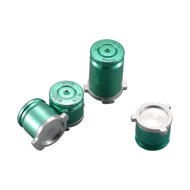 Alt view image 3 of 7 - Green Metal Alumium Alloy Bullet ABXY Mod Buttons Set Replacement Parts for Xbox One Standard Xbox One Elite Xbox One S Xbox One X Game Controller @