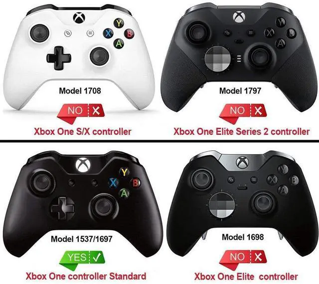 Alt view image 2 of 7 - Textured Blue Back Panels, Comfortable Non-Slip Side Rails, 3D Splashing Handles, Game Improvement Replacement Parts for Xbox One Standard Controller Model 1537/1697 @
