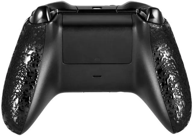 Alt view image 4 of 7 - Textured Blue Back Panels, Comfortable Non-Slip Side Rails, 3D Splashing Handles, Game Improvement Replacement Parts for Xbox One Standard Controller Model 1537/1697 @