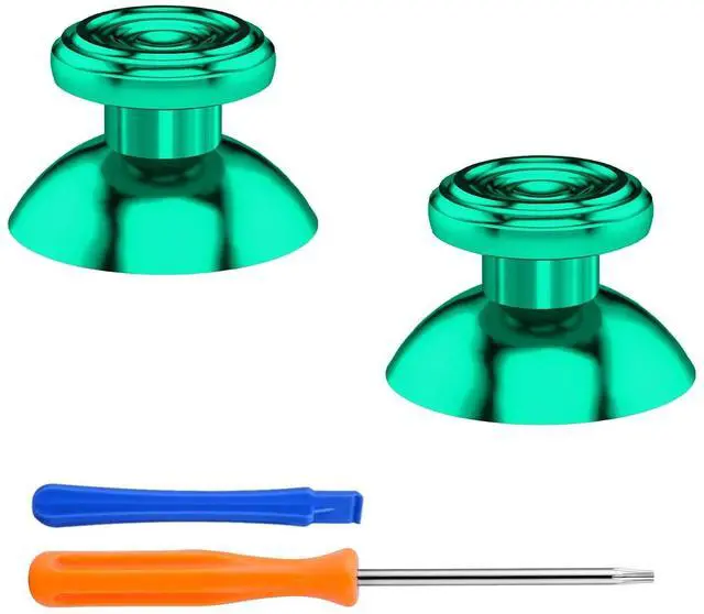 Main image of Metal Thumbsticks for Xbox Core Wireless Controller, Green Custom Concentric Circles Aluminum Alloy Analog Stick Joystick Buttons for Xbox One S/X/Elite, for Xbox Series X/S Controllers @