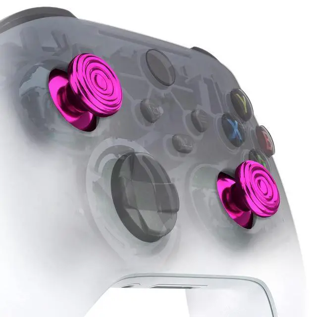 Alt view image 4 of 7 - Metal Thumbsticks for Xbox Series X/S Controller, Purple Custom Concentric Circles Aluminum Alloy Analog Stick Joystick Buttons for Xbox One S/X/Elite Controller @