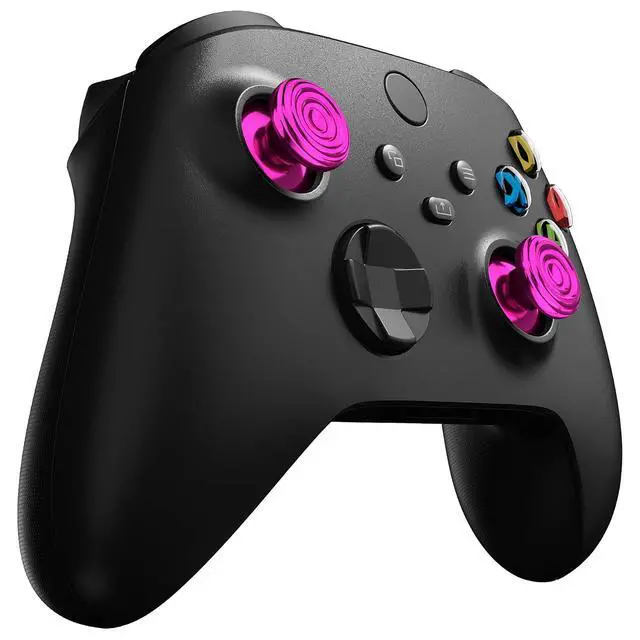 Alt view image 6 of 7 - Metal Thumbsticks for Xbox Series X/S Controller, Purple Custom Concentric Circles Aluminum Alloy Analog Stick Joystick Buttons for Xbox One S/X/Elite Controller @