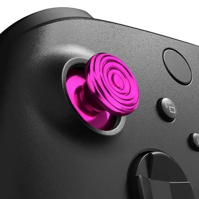 Alt view image 7 of 7 - Metal Thumbsticks for Xbox Series X/S Controller, Purple Custom Concentric Circles Aluminum Alloy Analog Stick Joystick Buttons for Xbox One S/X/Elite Controller @