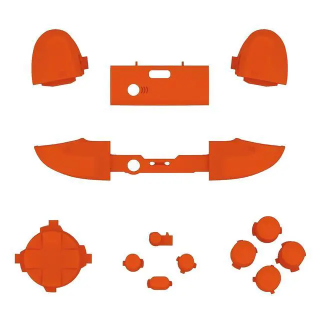 Alt view image 3 of 7 - No Letter Imprint Custom Full Set Buttons for Xbox Series X & S Controller, Replacement Accessories Bumpers Triggers Dpad ABXY Keys Parts for Xbox Core Wireless Controller - Orange @