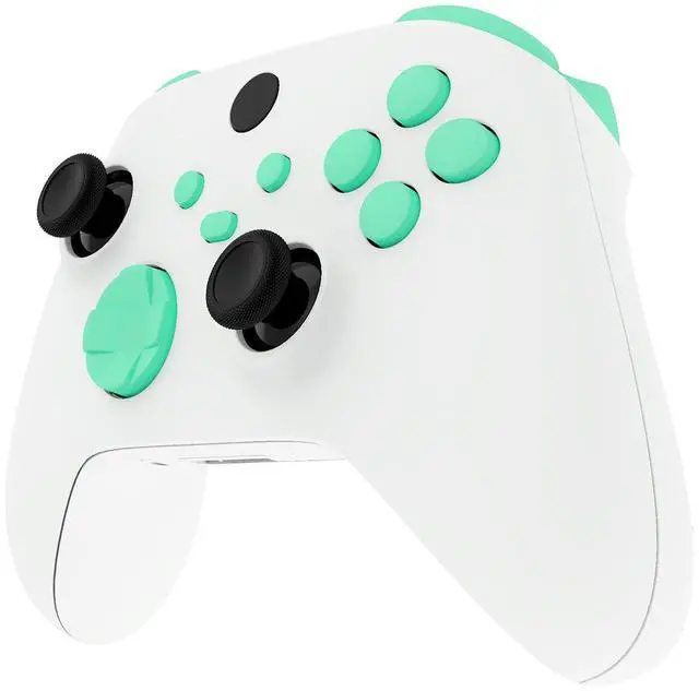 Main image of No Letter Imprint Custom Full Set Buttons for Xbox Series X & S Controller, Replacement Accessories Bumpers Triggers Dpad ABXY Keys Parts for Xbox Core Wireless Controller - Mint Green @