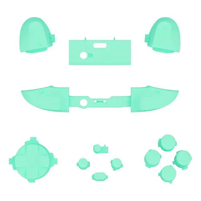 Alt view image 3 of 7 - No Letter Imprint Custom Full Set Buttons for Xbox Series X & S Controller, Replacement Accessories Bumpers Triggers Dpad ABXY Keys Parts for Xbox Core Wireless Controller - Mint Green @