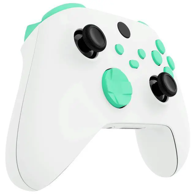 Alt view image 5 of 7 - No Letter Imprint Custom Full Set Buttons for Xbox Series X & S Controller, Replacement Accessories Bumpers Triggers Dpad ABXY Keys Parts for Xbox Core Wireless Controller - Mint Green @