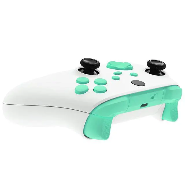 Alt view image 6 of 7 - No Letter Imprint Custom Full Set Buttons for Xbox Series X & S Controller, Replacement Accessories Bumpers Triggers Dpad ABXY Keys Parts for Xbox Core Wireless Controller - Mint Green @