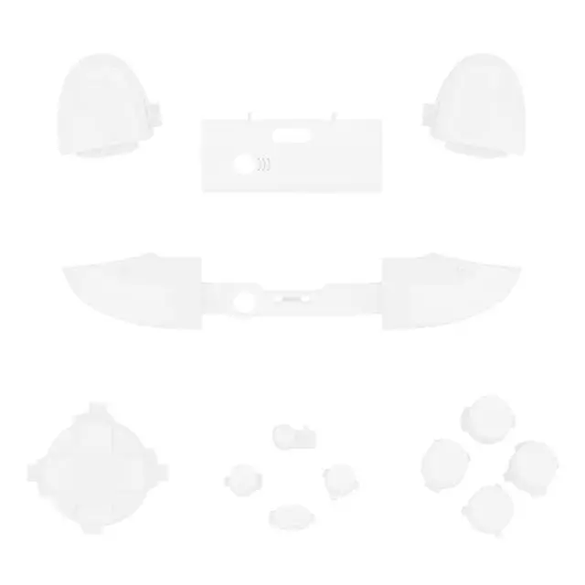 Alt view image 3 of 7 - No Letter Imprint Custom Full Set Buttons for Xbox Series X & S Controller, Replacement Accessories Bumpers Triggers Dpad ABXY Keys Parts for Xbox Core Wireless Controller - White @