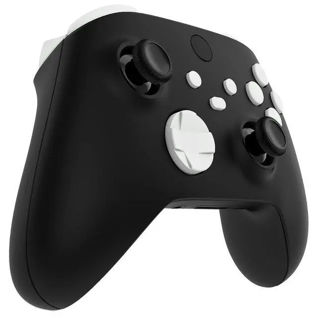 Alt view image 5 of 7 - No Letter Imprint Custom Full Set Buttons for Xbox Series X & S Controller, Replacement Accessories Bumpers Triggers Dpad ABXY Keys Parts for Xbox Core Wireless Controller - White @