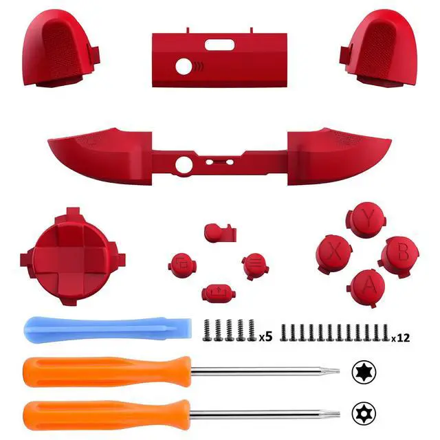 Alt view image 3 of 7 - Replacement Buttons for Xbox Series X & S Controller, Passion Red Custom Accessories Repair Bumpers Trigers Dpad ABXY Start Back Sync Share Keys Parts for Xbox Core Wireless Controller @