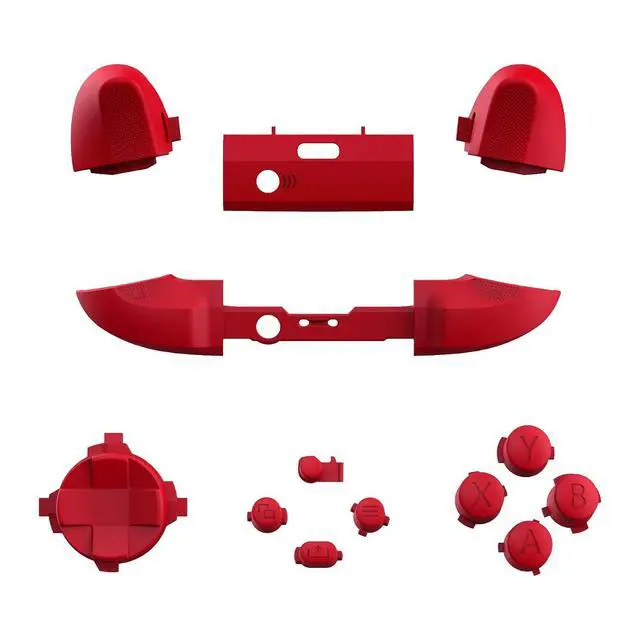 Alt view image 7 of 7 - Replacement Buttons for Xbox Series X & S Controller, Passion Red Custom Accessories Repair Bumpers Trigers Dpad ABXY Start Back Sync Share Keys Parts for Xbox Core Wireless Controller @