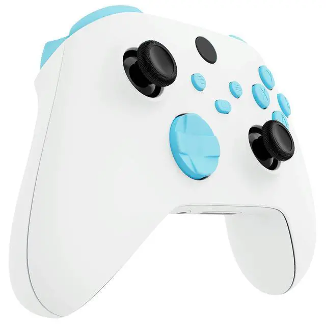 Alt view image 4 of 7 - Replacement Buttons for Xbox Series X & S Controller, Heaven Blue Custom Accessories Repair Kit Bumpers Trigers Dpad ABXY Start Back Sync Share Keys Parts for Xbox Core Wireless Controller @