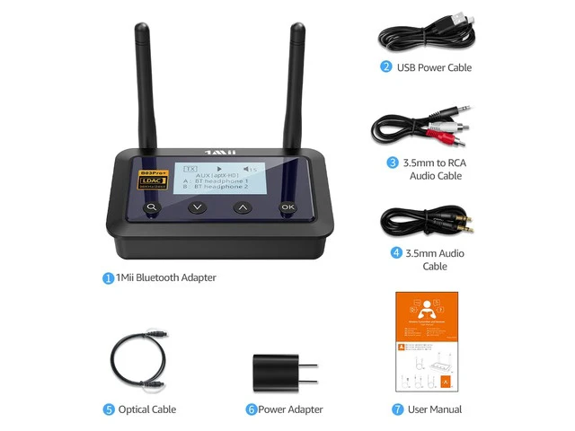 Alt view image 7 of 7 - Multifunctional Bluetooth Audio AdapterUse 1Mii B0
