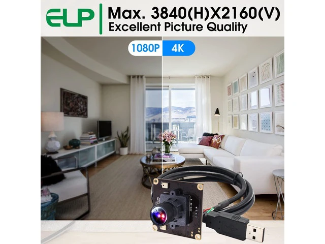 Alt view image 3 of 5 - High Quality Imaging: ELP 4k usb camera adopts hig
