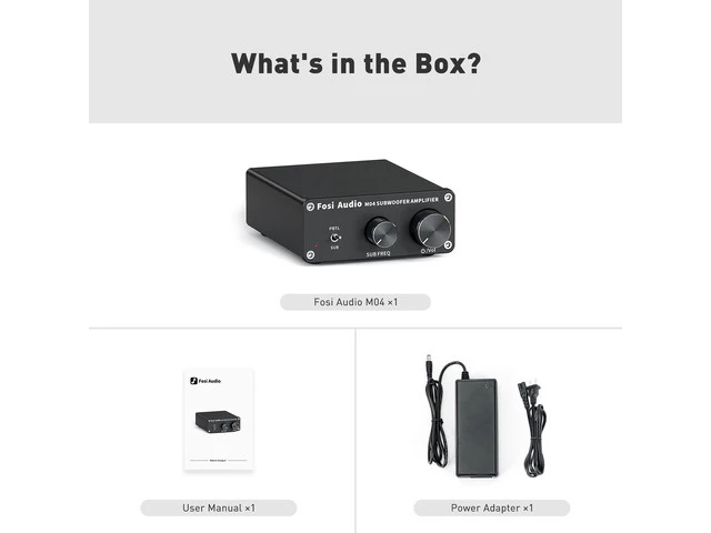 Alt view image 7 of 7 - The Fosi Audio M04 is a mono amplifier designed fo