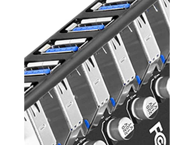 Alt view image 6 of 6 - 5X USB 3.0 PCI-E Expansion Card Adapter 7 Ports Hub Adapter External Controller PCI-E Extender PCI Express Card