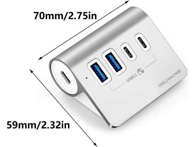 Alt view image 4 of 4 - USB 3.2 Docking Station Hub 10gbps Splitter Switching Dock 4 Port Type C Laptop Type C Splitter