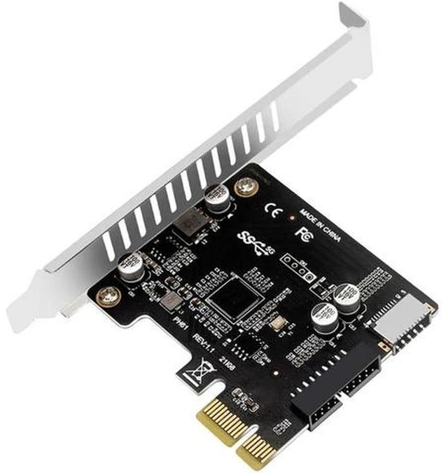 Main image of PCI-E To USB 3.0 Hub Splitter Extension Card 19PIN Compatible With Desktop PC Models Aftermarket Replacement