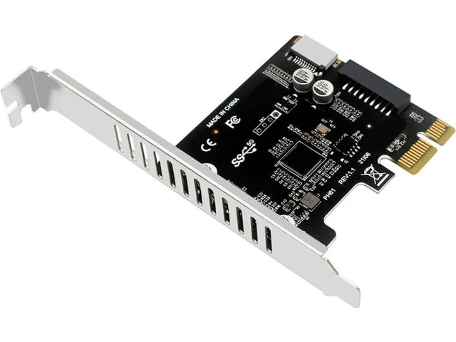 Alt view image 2 of 5 - PCI-E To USB 3.0 Hub Splitter Extension Card 19PIN Compatible With Desktop PC Models Aftermarket Replacement