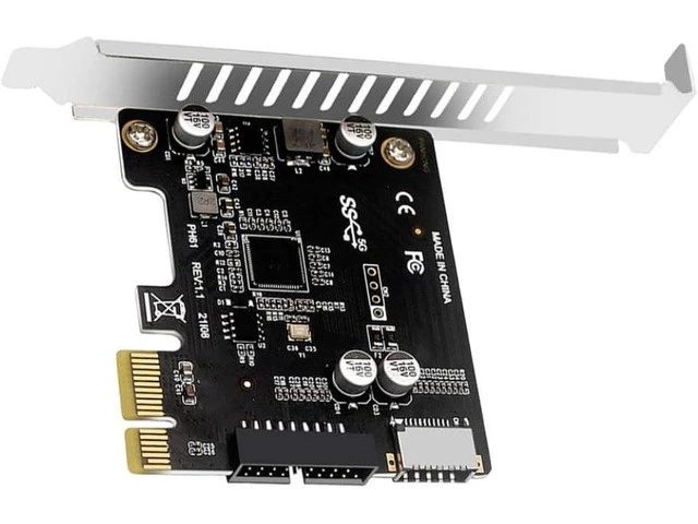 Alt view image 3 of 5 - PCI-E To USB 3.0 Hub Splitter Extension Card 19PIN Compatible With Desktop PC Models Aftermarket Replacement