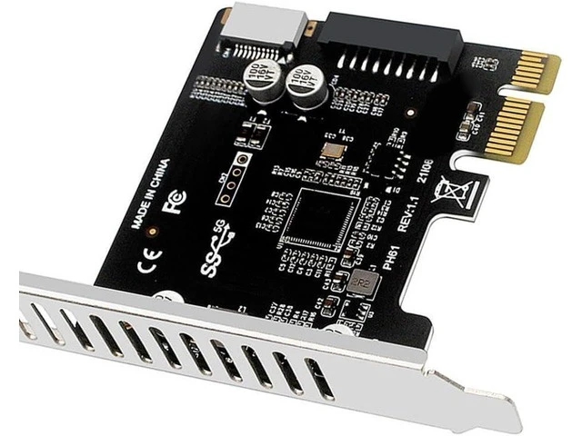 Alt view image 4 of 5 - PCI-E To USB 3.0 Hub Splitter Extension Card 19PIN Compatible With Desktop PC Models Aftermarket Replacement