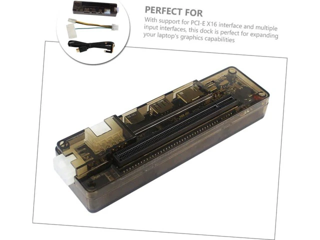 Alt view image 7 of 7 - SECFOU External Graphics Card Docking Station for Laptop Easy to Use Pci-e Expansion Hub Portable Power Supply with USB Support for Gamers and Professionals