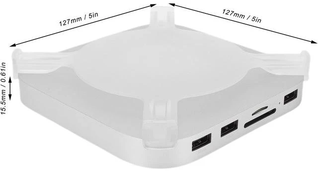 Alt view image 5 of 7 - M4 Dock Stand, Computer Dock Station with NVMe SSD, Multi Ports Hub with USB A, USB C, SD 4.0 Slot, Aluminum Alloy