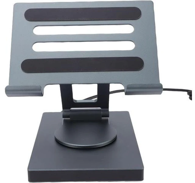 Alt view image 7 of 7 - 100W PD Charging USB C Laptop Docking Station, 7 in 1 Tablet Holder Hub, 4K 30Hz, 360 Swivel, Aluminum Alloy, for Laptop, Home Office
