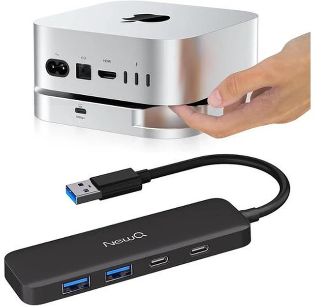 Main image of Mac mini M4 Dock with 40Gbps M.2 NVMe SSD Enclosure and Dual USB C USB A 3.0 Hub