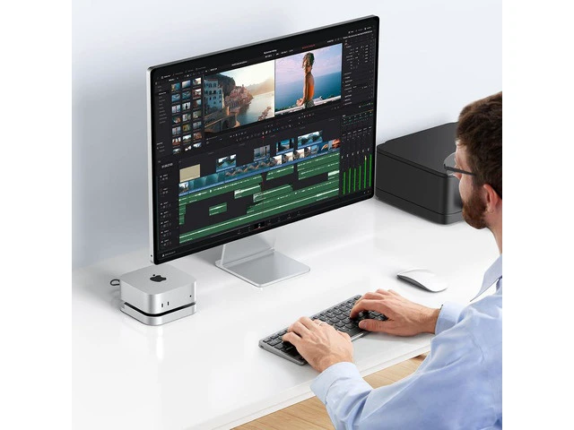 Alt view image 5 of 7 - Mac mini M4 Dock with 40Gbps M.2 NVMe SSD Enclosure and Dual USB C USB A 3.0 Hub