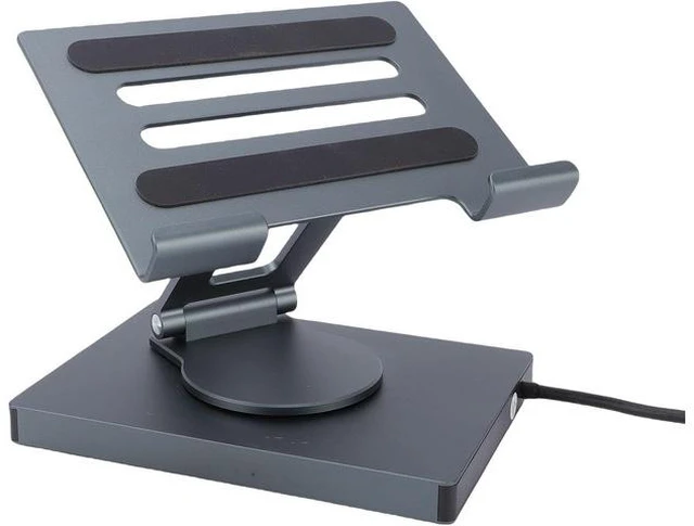 Main image of banapoy 7 in 1 USB C Hub Stand for Pad, Tablet Holder Multiport Adapter Laptop Docking Station Charging Stand with 360 Base, 100W PD Port, 4K 30Hz, RJ45 Ethernet