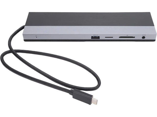 Alt view image 6 of 7 - USB C Docking Station, 12 in 1 Dual Monitor Triple Display Hub, Multiport Adapter with DisplayPort VGA Gigabit Ethernet 100W PD Memory Card Slots and USB Ports for Laptop