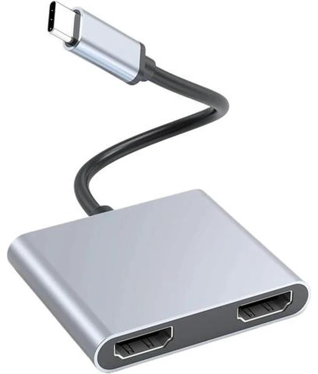 Main image of USB C to Dual HD Display Adapter Docking Station Hub Two Monitors for Windows10/11 Laptop Mirror and Extend Mode(2in1)