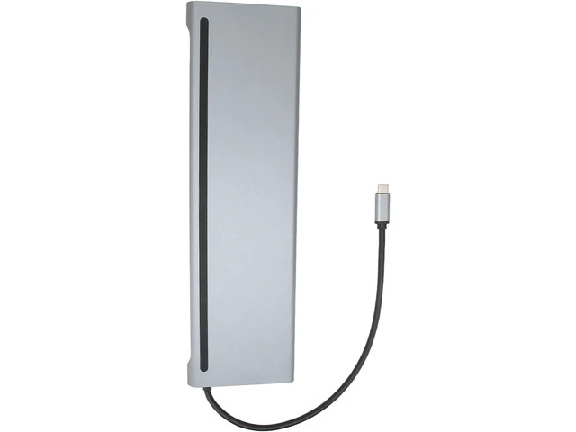 Alt view image 4 of 7 - 12 in 1 USB C Hub, Full Featured Laptop Docking Station, Multiport Adapter with Ethernet, 4K, PD Charging, Audio for MacBook, XPS, Phones Tablets