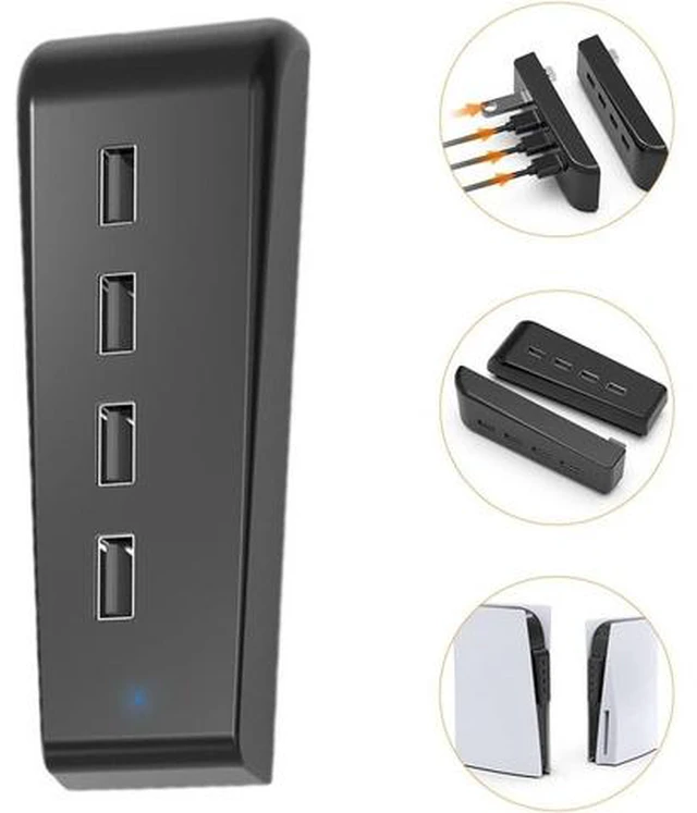 Alt view image 2 of 7 - Extension Adapter USB Adaptor Laptop Docking Stations 4 Pcs Gamepad Hub Compatible USB Docking Station for 4- USB Laptop Docking Stations USB Adaptor Game USB Hub/16