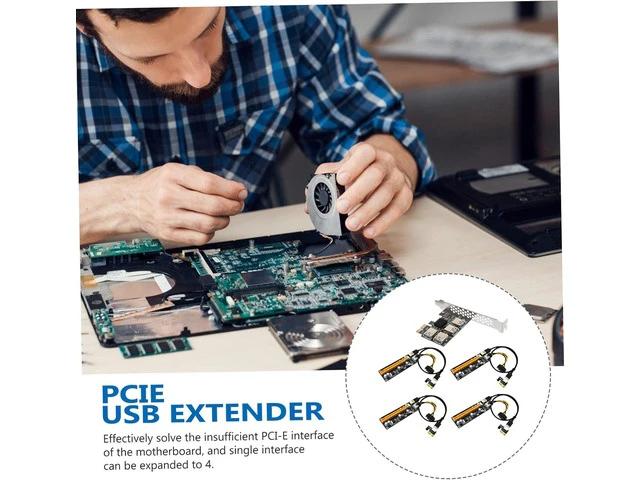 Alt view image 3 of 7 - Pci E to Port USB Extender Adapter Card with Pin Connectors High Performance Pci E USB Hub for Computer Accessories Stable Easy to Install Expansion