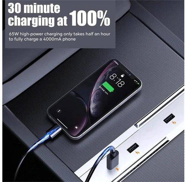 Alt view image 6 of 6 - for Model 3+ Highland 2024 65W Expansion Dock Central Control Charging Shunt USB HUB Extender Fast Intelligent Part