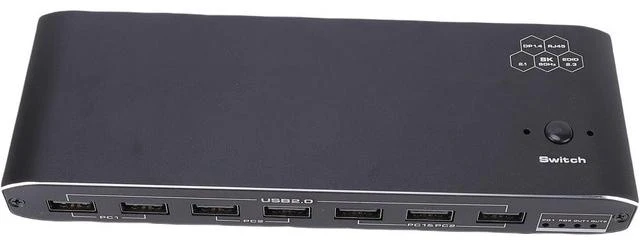Main image of Type C KVM Switcher, 2 Laptops KVM Docking Station Share 1 Screen Docking Station 100W RJ45 Port Extended Display for Home Office & Gaming