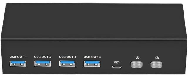 Main image of KVM Switcher for 2 Computers USB3.0 KVM Switcher 2 in 2 Out 4 USB3.0 Port for Mouse Monitors Accessories