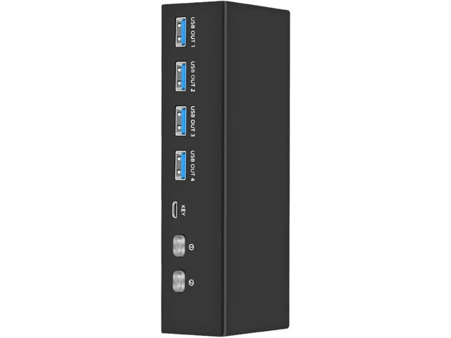 Alt view image 7 of 7 - KVM Switcher for 2 Computers USB3.0 KVM Switcher 2 in 2 Out 4 USB3.0 Port for Mouse Monitors Accessories