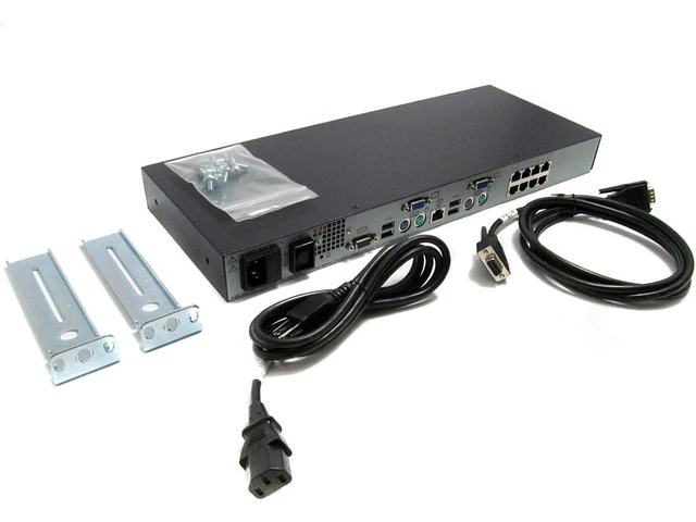 Alt view image 4 of 4 - Server Console Switch 0x2x8 - KVM Switch - 8 Ports - Rack-mountable (AF616A) -
