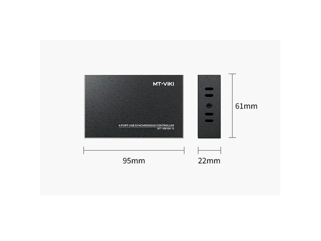 Alt view image 2 of 7 - 4 Ports USB Synchronizer - KVM Switch/Distributor, DNF Keyboard Mouse Shared Display Synchronization Controller